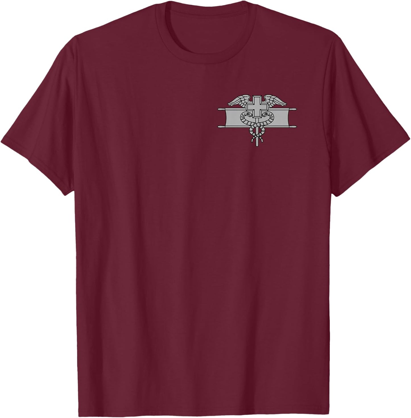 US Army Expert Field Medical Badge (EFMB) - 68W OD Green T-Shirt - T-Shirt | Maroon