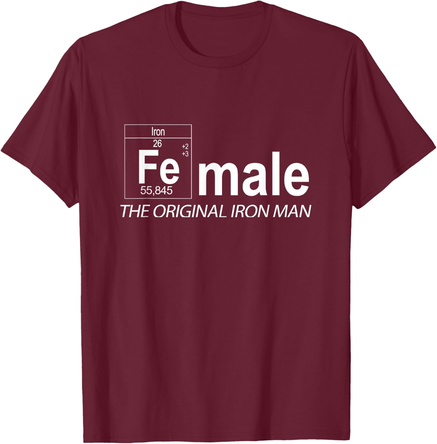 Female The Original Iron Man T-Shirt - T-Shirt | Maroon