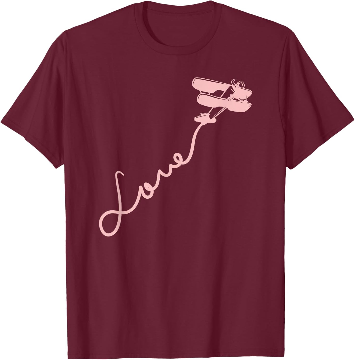 Female Pilot Gift Shirt Love Aviation And Flying T-Shirt - T-Shirt | Maroon