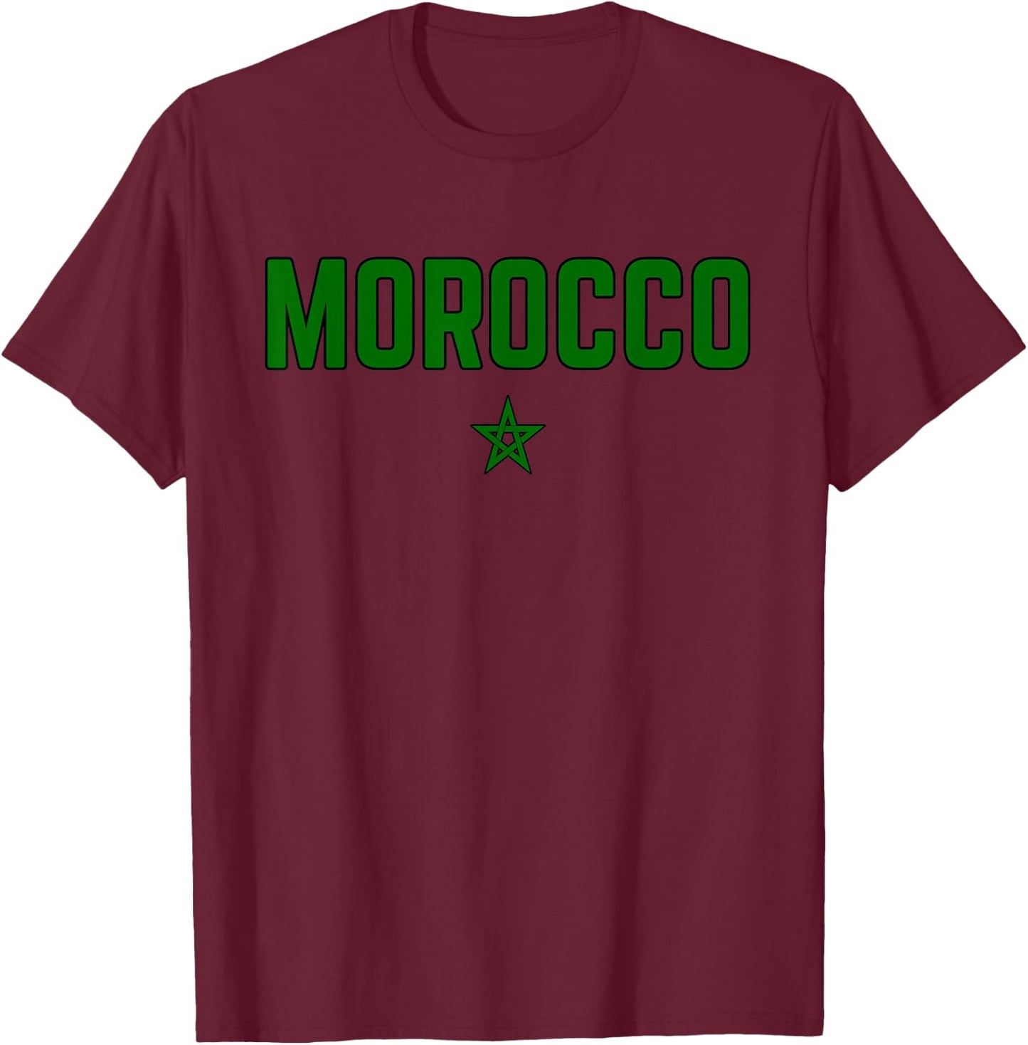 MOROCCO Flag | Men Women Kids | MOROCCO T-Shirt - T-Shirt | Maroon