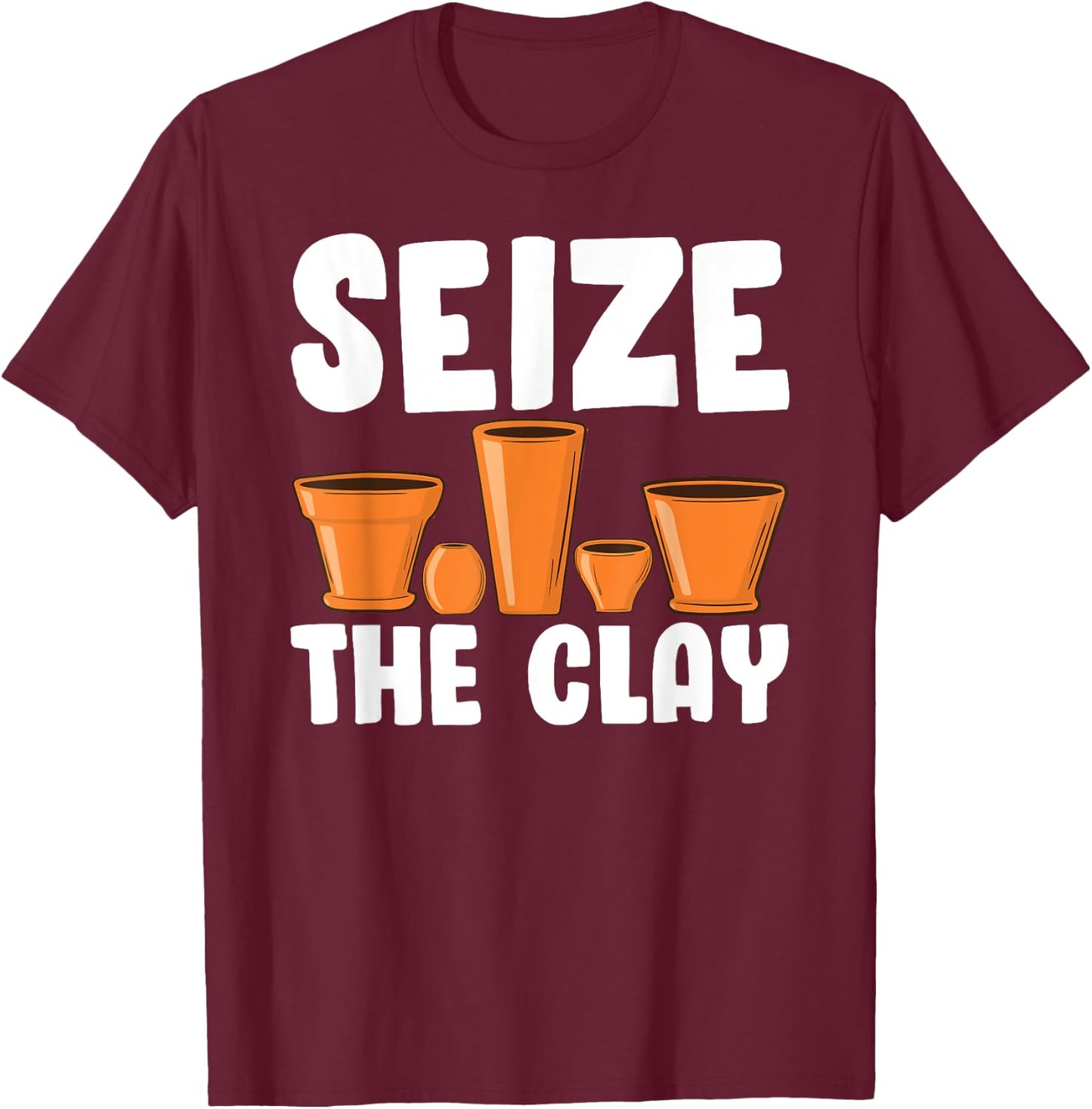 Funny Pottery Gift Women Cool Ceramic Clay Pottery T-Shirt - T-Shirt | Maroon