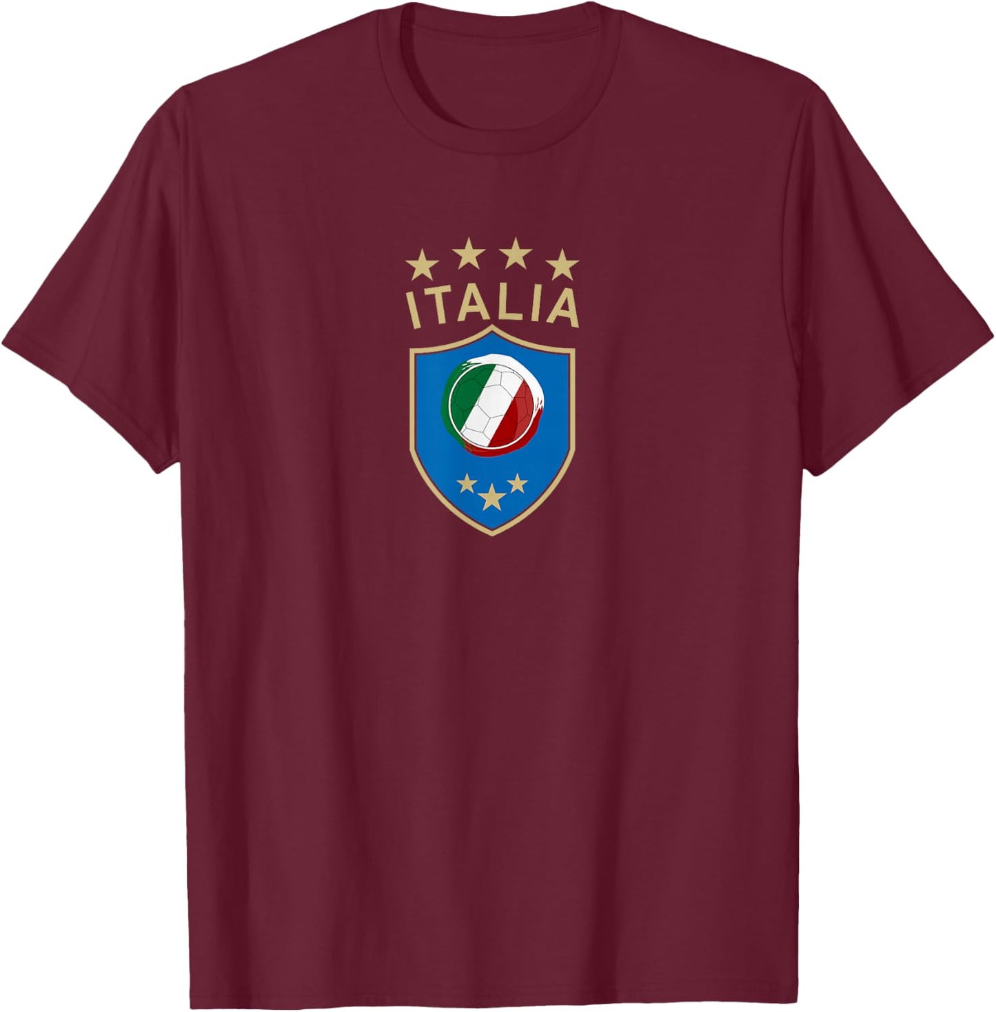 Italy Soccer - Italian Italia Flag Football Player T-Shirt - T-Shirt | Maroon