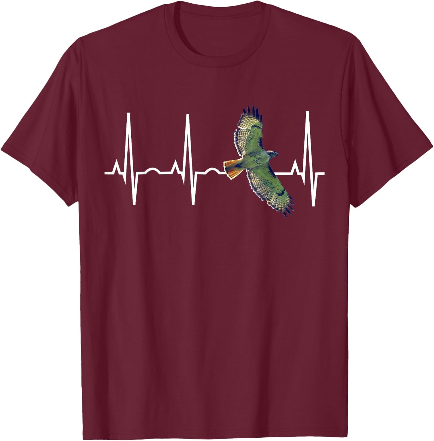 Red Tail Hawk Heartbeat - Best Buteo T-Shirt - T-Shirt | Maroon