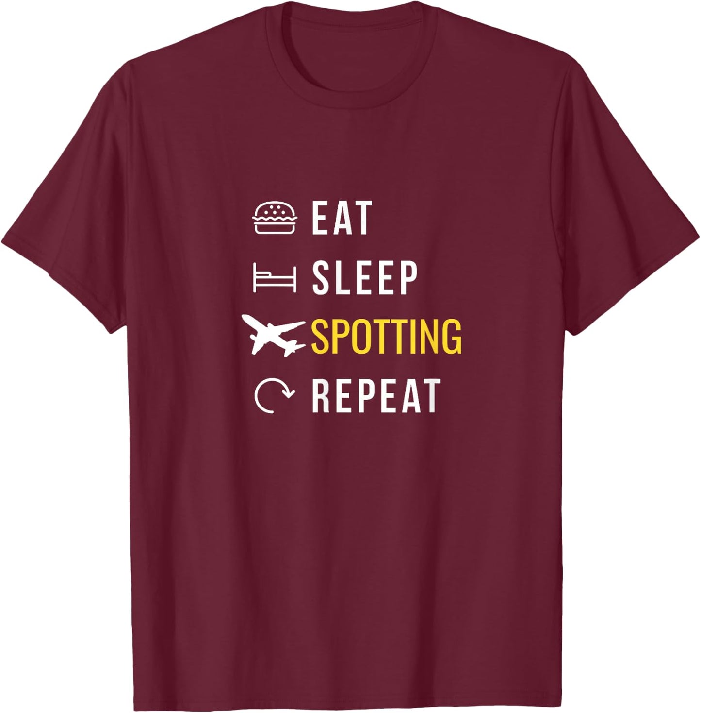 Plane Spotting Pilot Aeroplane Flying Hobby Gift T-Shirt - T-Shirt | Maroon