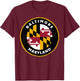 Baltimore Maryland MD Flag Pride Badge Souvenir T-Shirt - T-Shirt | Maroon