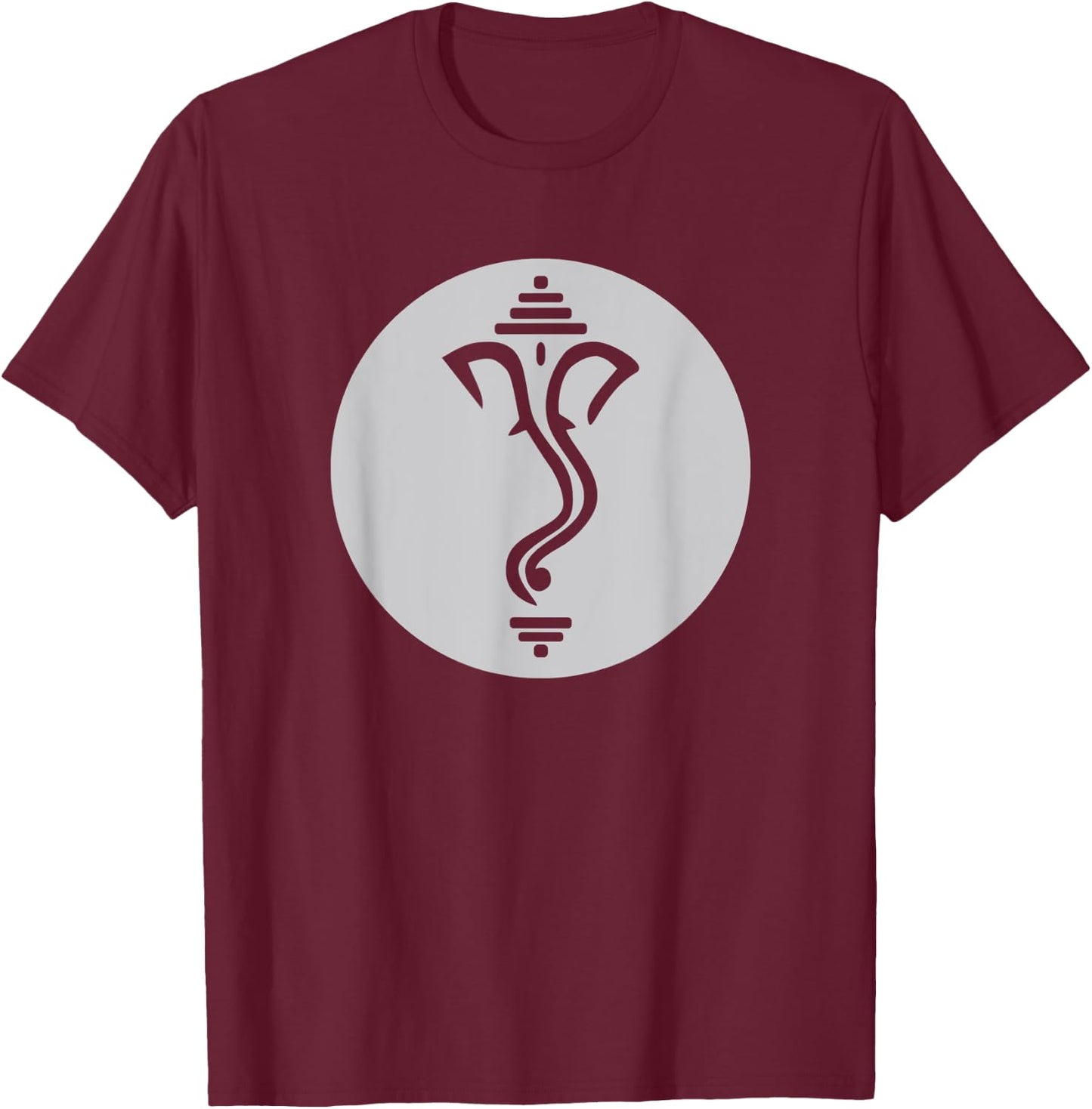 Symbol Ganesha Meditation Spiritual India Yoga T-Shirt - T-Shirt | Maroon