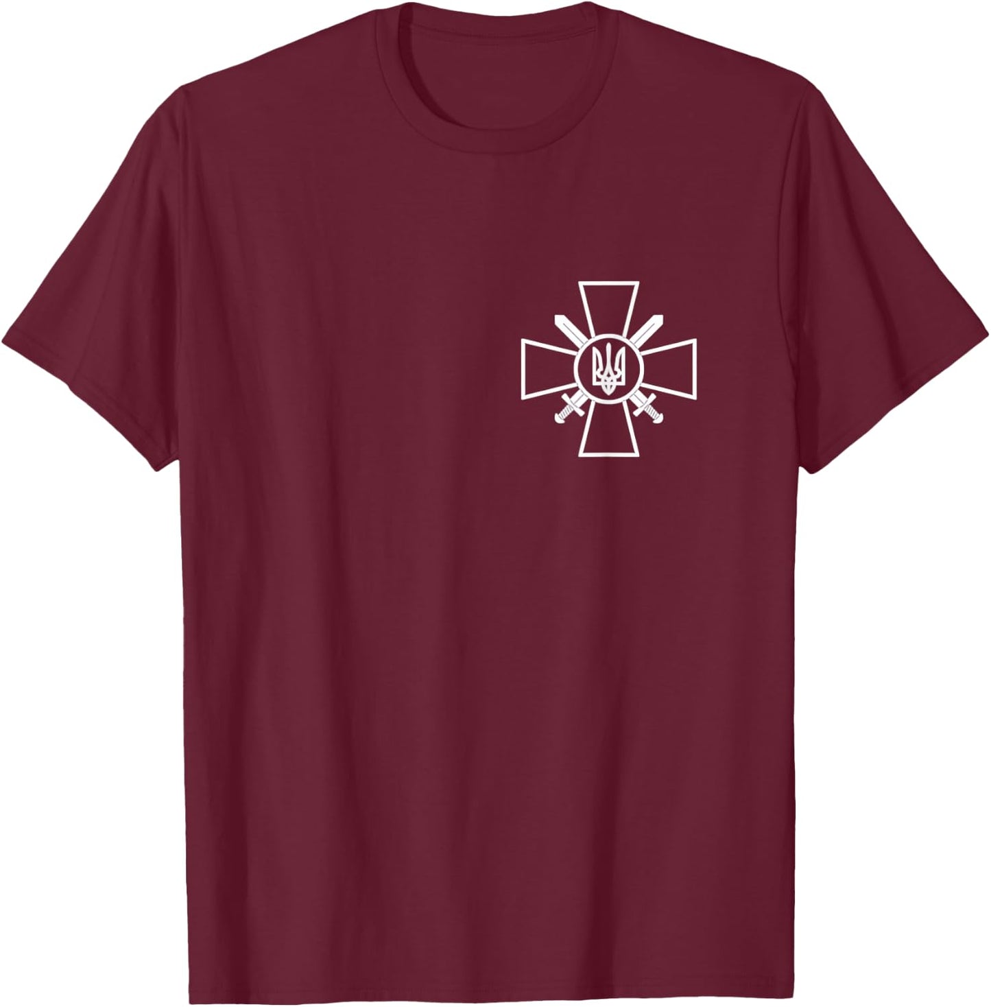 Ukrainian Ground Forces Ukraine Army Armed Force Zelensky T-Shirt - T-Shirt | Maroon