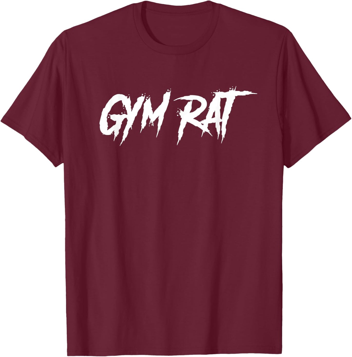 Gym Rat Gifts Men Essential Clothes Hustle Fitness Graffiti T-Shirt - T-Shirt | Maroon