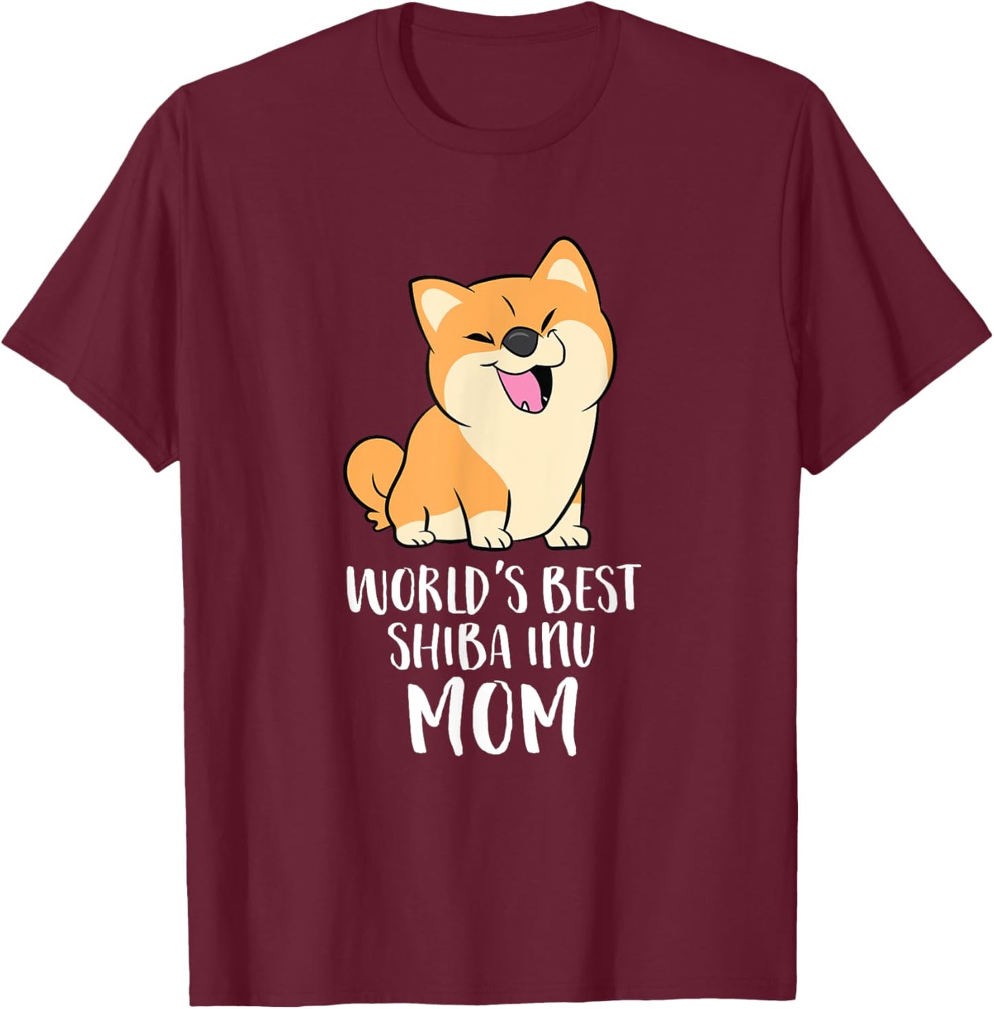 World's Best Shiba Inu Mom Dog Shiba Mama Cute Shiba Inu T-Shirt - T-Shirt | Maroon