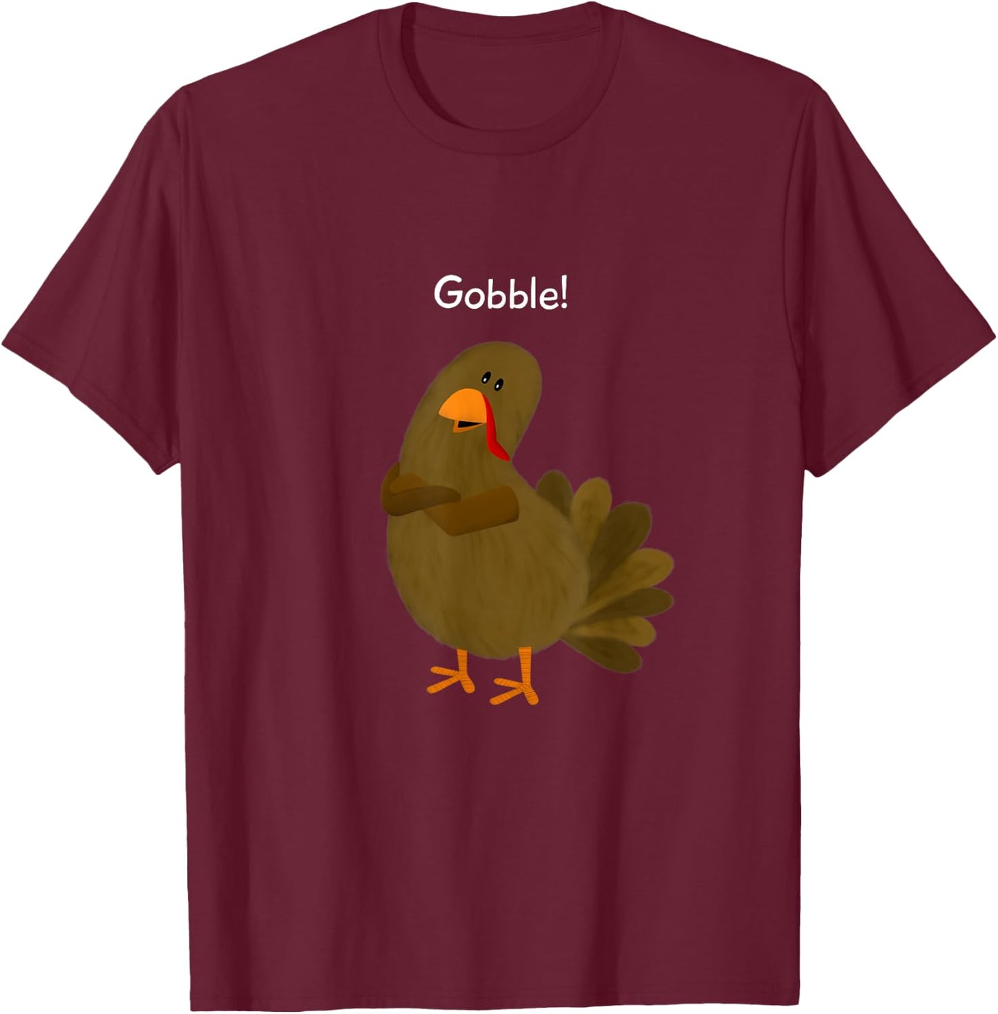 Turkey - Gobble Gobble T-Shirt - T-Shirt | Maroon