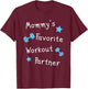 Mommy's Favorite Workout Partner – Kids Cute Fitness (Boys) T-Shirt - T-Shirt | Maroon