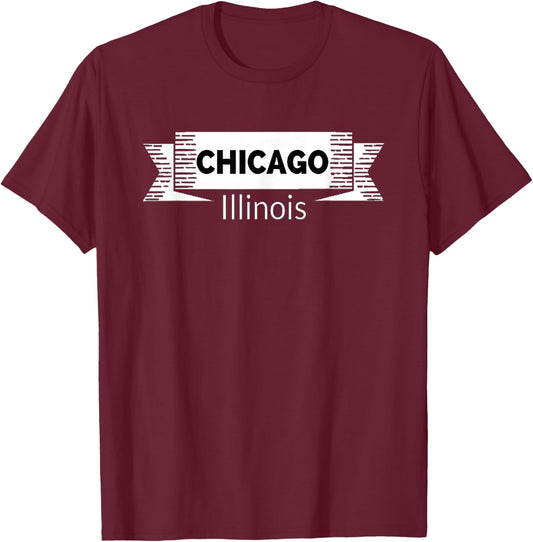 Vintage Chicago Illinois State Souvenir Pride , Women T-Shirt - T-Shirt | Maroon