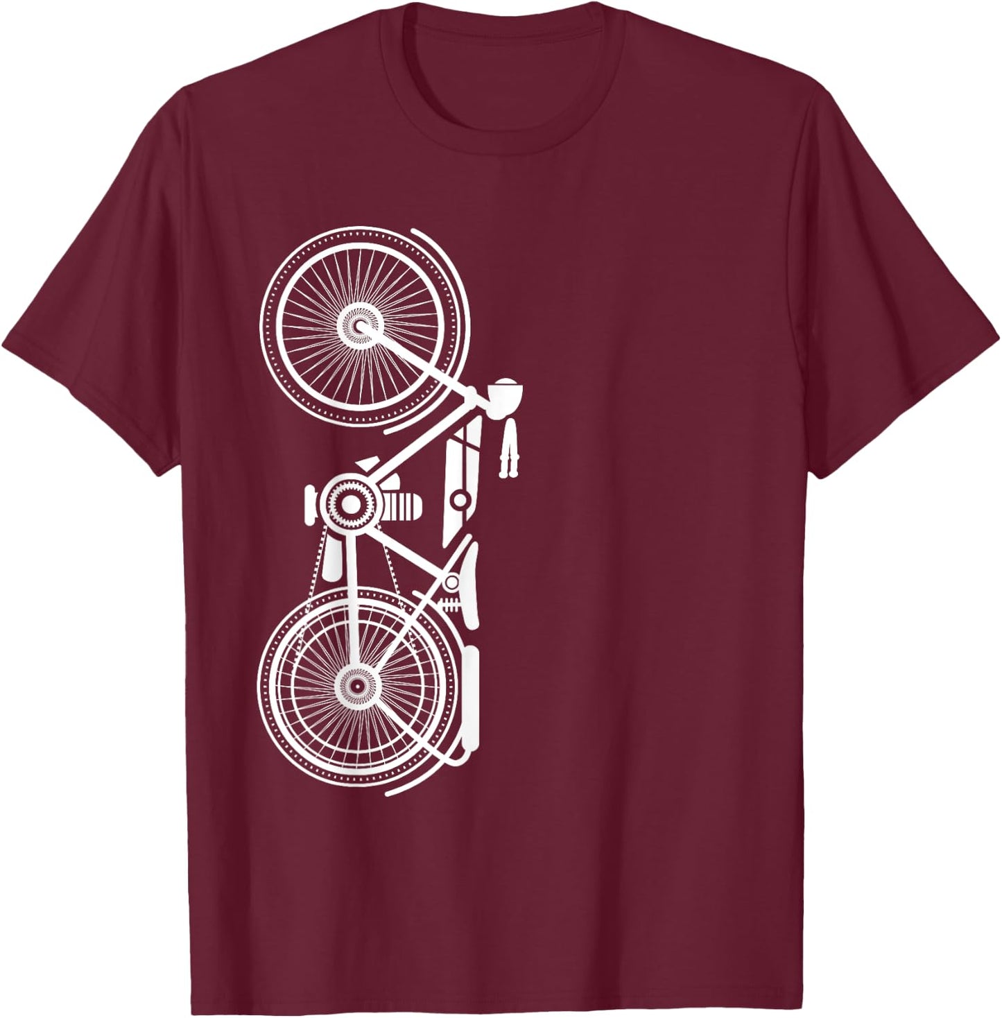 Vintage Motorcycle Unique Upright Design Riders T-Shirt - T-Shirt | Maroon