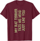 My Rat Terrier Tilts His Head Funny Mom Dad Dog Men Women Kids T-Shirt - T-Shirt | Maroon