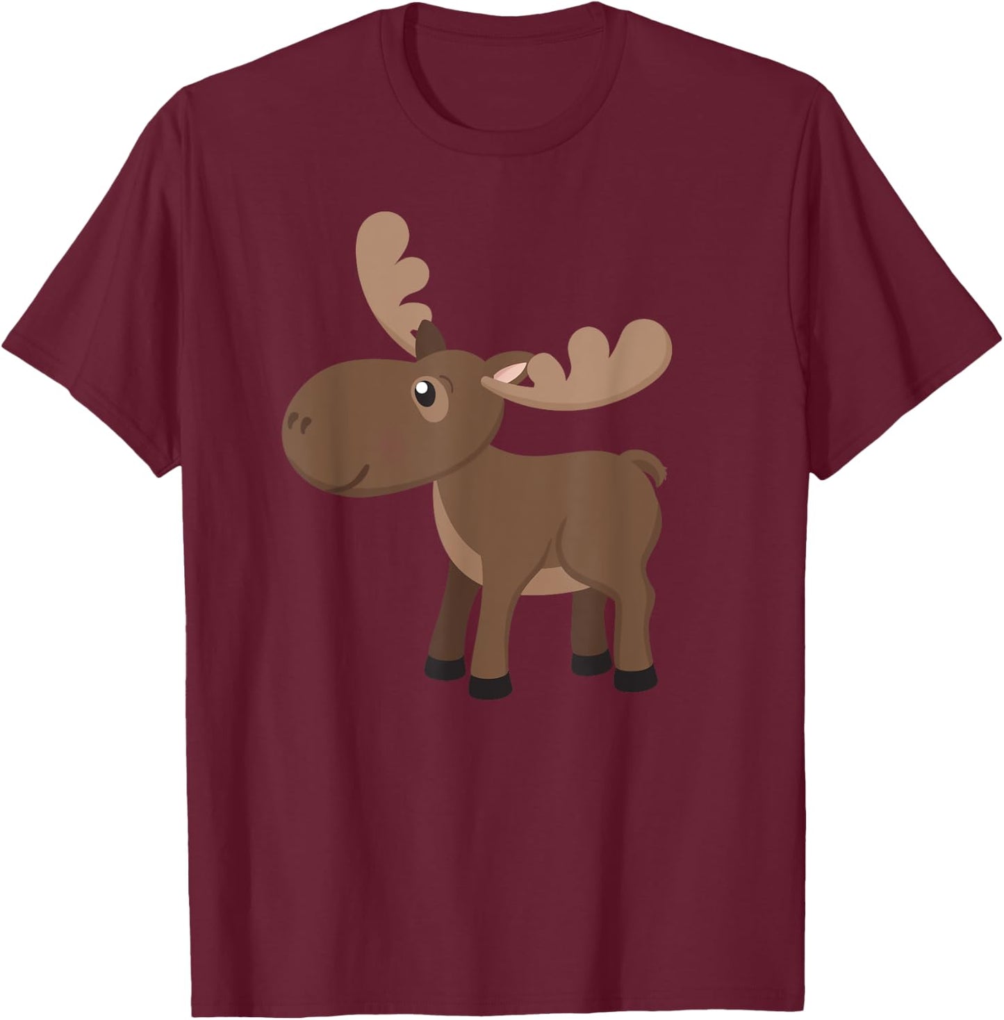 Moose Shirt For Girls and Boys MOOSE Shirts For Kids T-Shirt - T-Shirt | Maroon