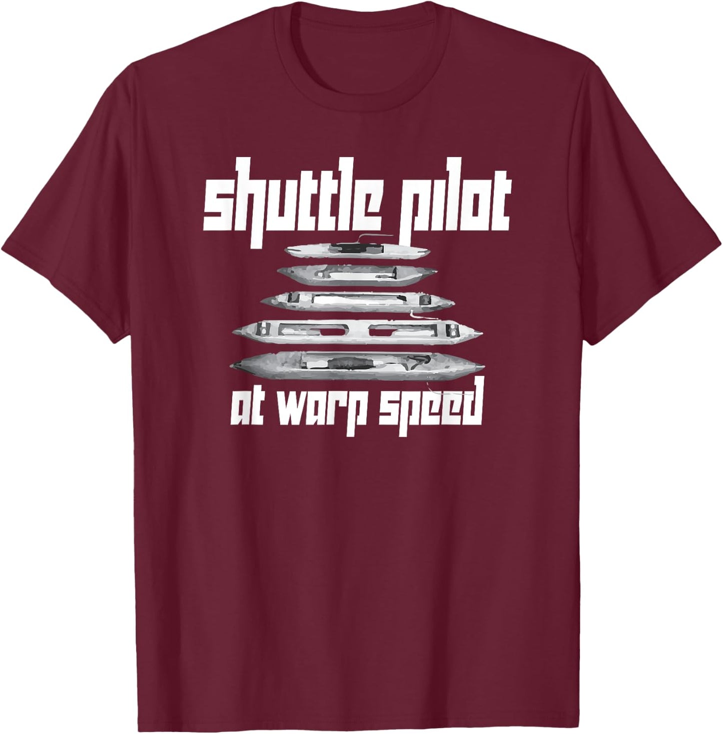 Hand Weaver weaving Shuttle Pilot at Warp Speed T-Shirt - T-Shirt | Maroon