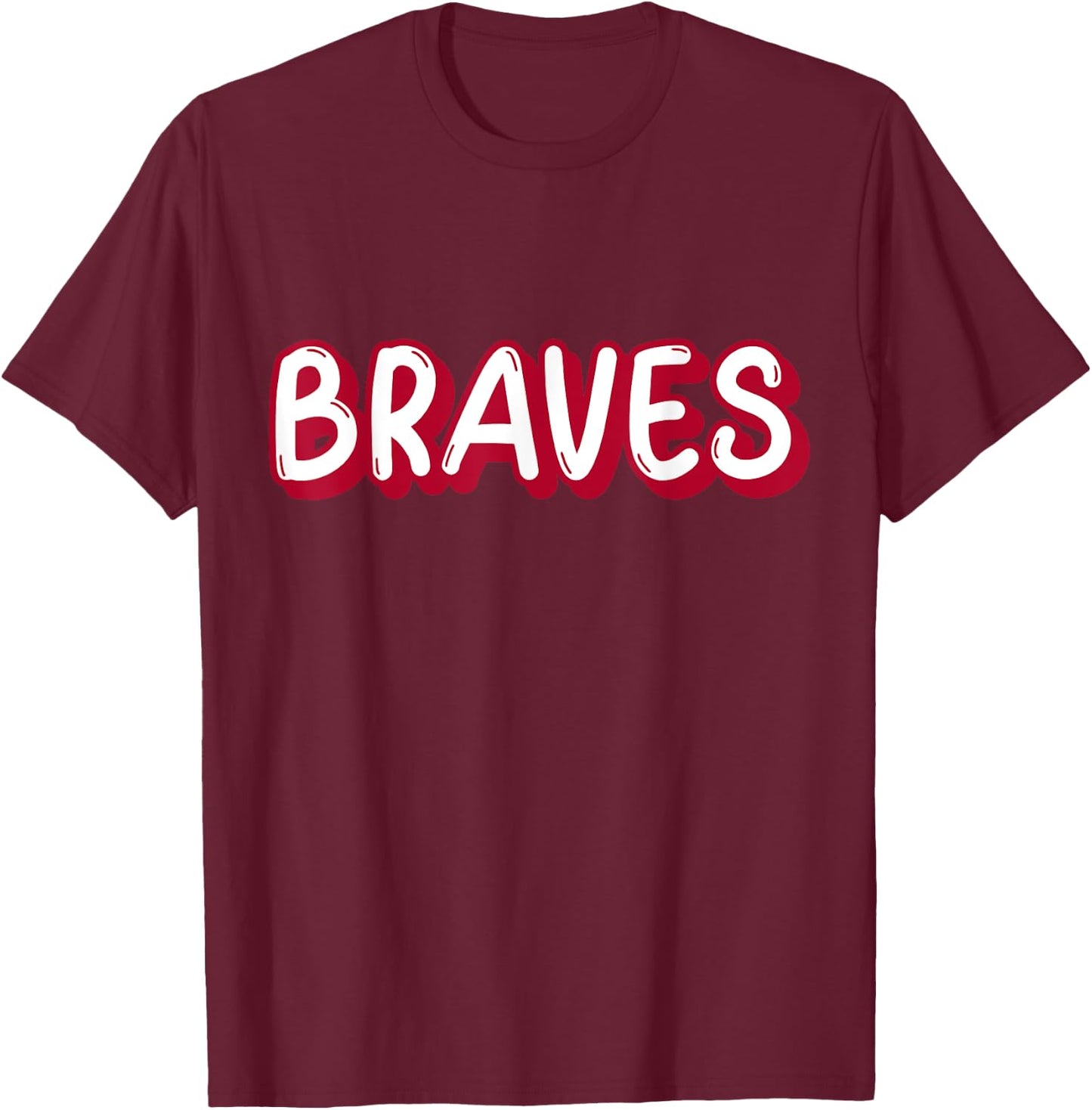 Vintage Braves Shirt Retro Throwback T-Shirt - T-Shirt | Maroon
