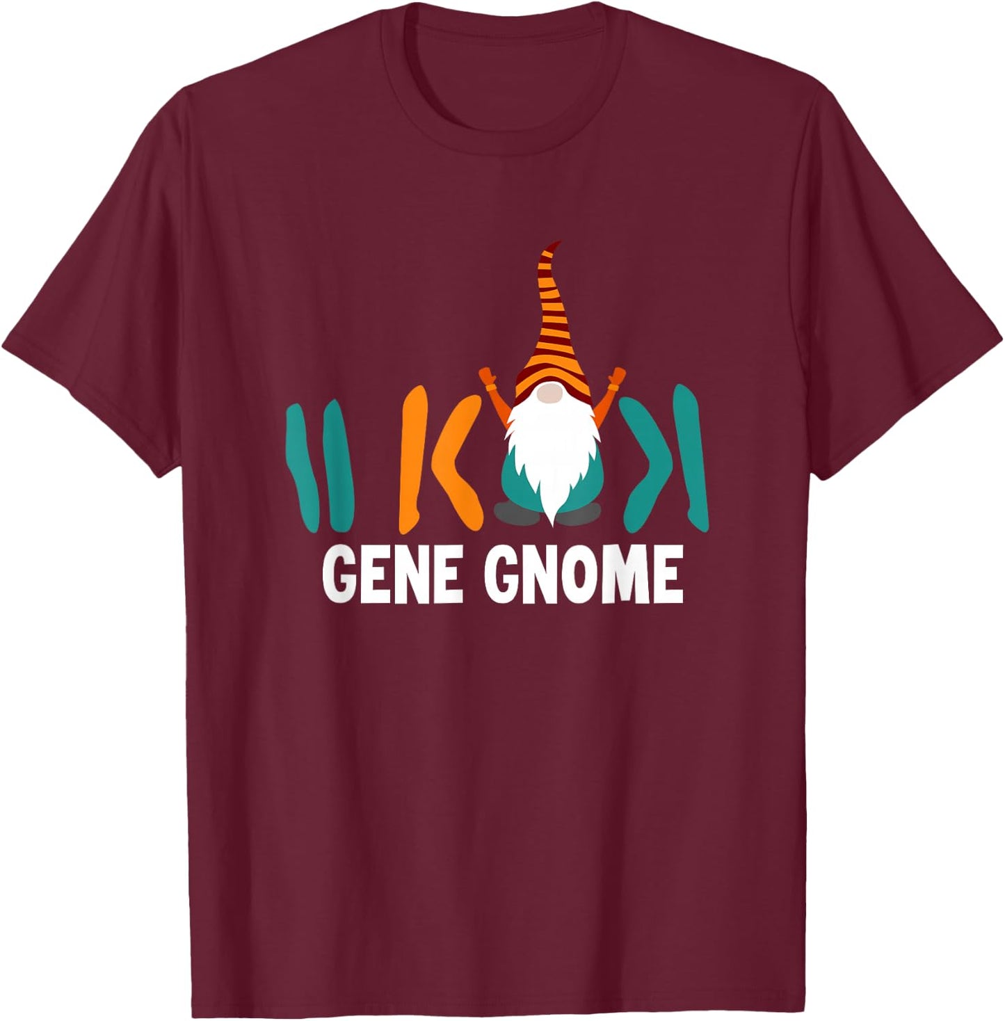 Science Funny Gene Gnome T-Shirt - T-Shirt | Maroon