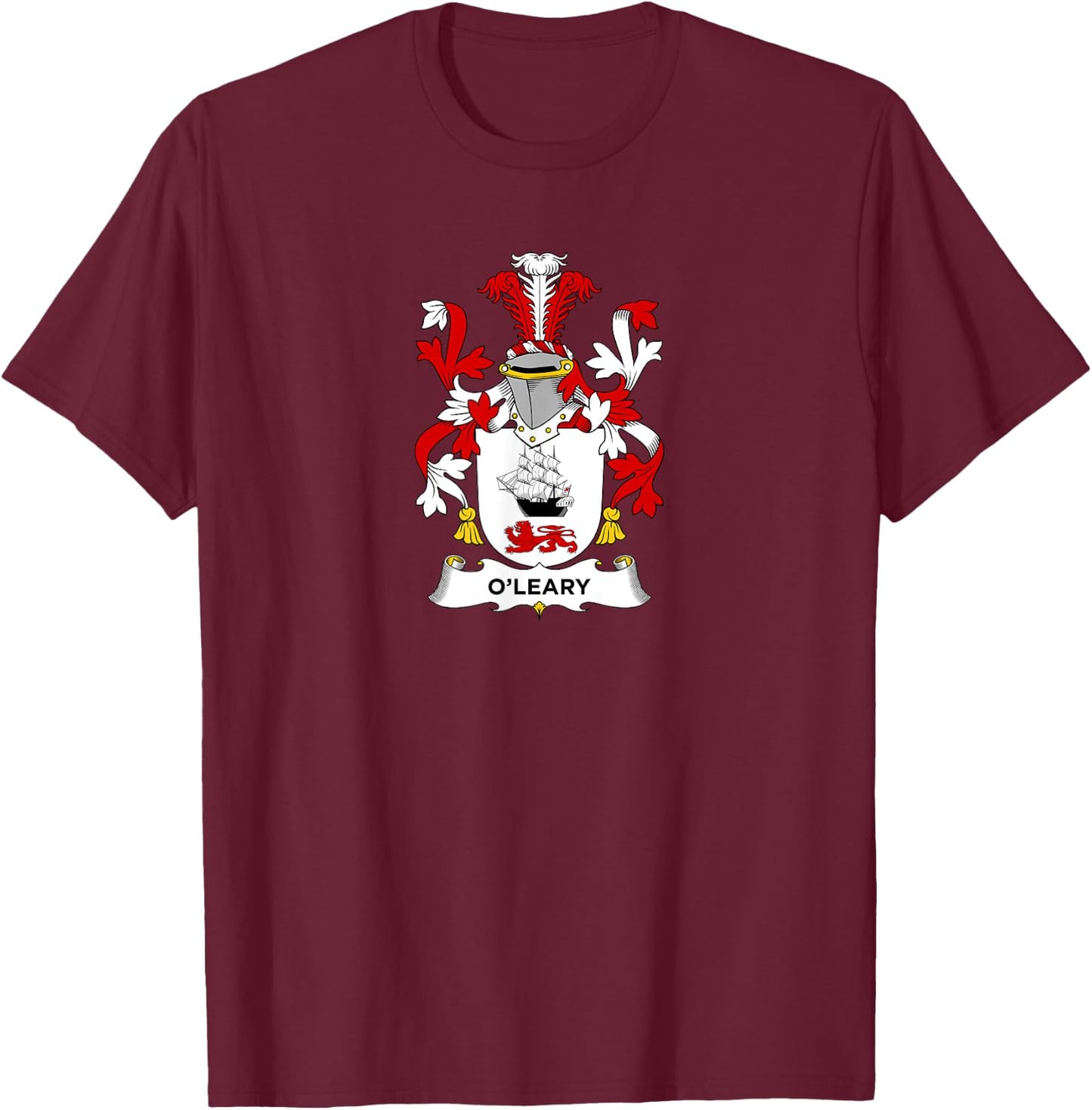 O'Leary Coat of Arms - Family Crest Shirt T-Shirt - T-Shirt | Maroon