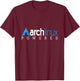 Powered by Arch Linux tagline and Logo Open Source Os T-Shirt - T-Shirt | Maroon