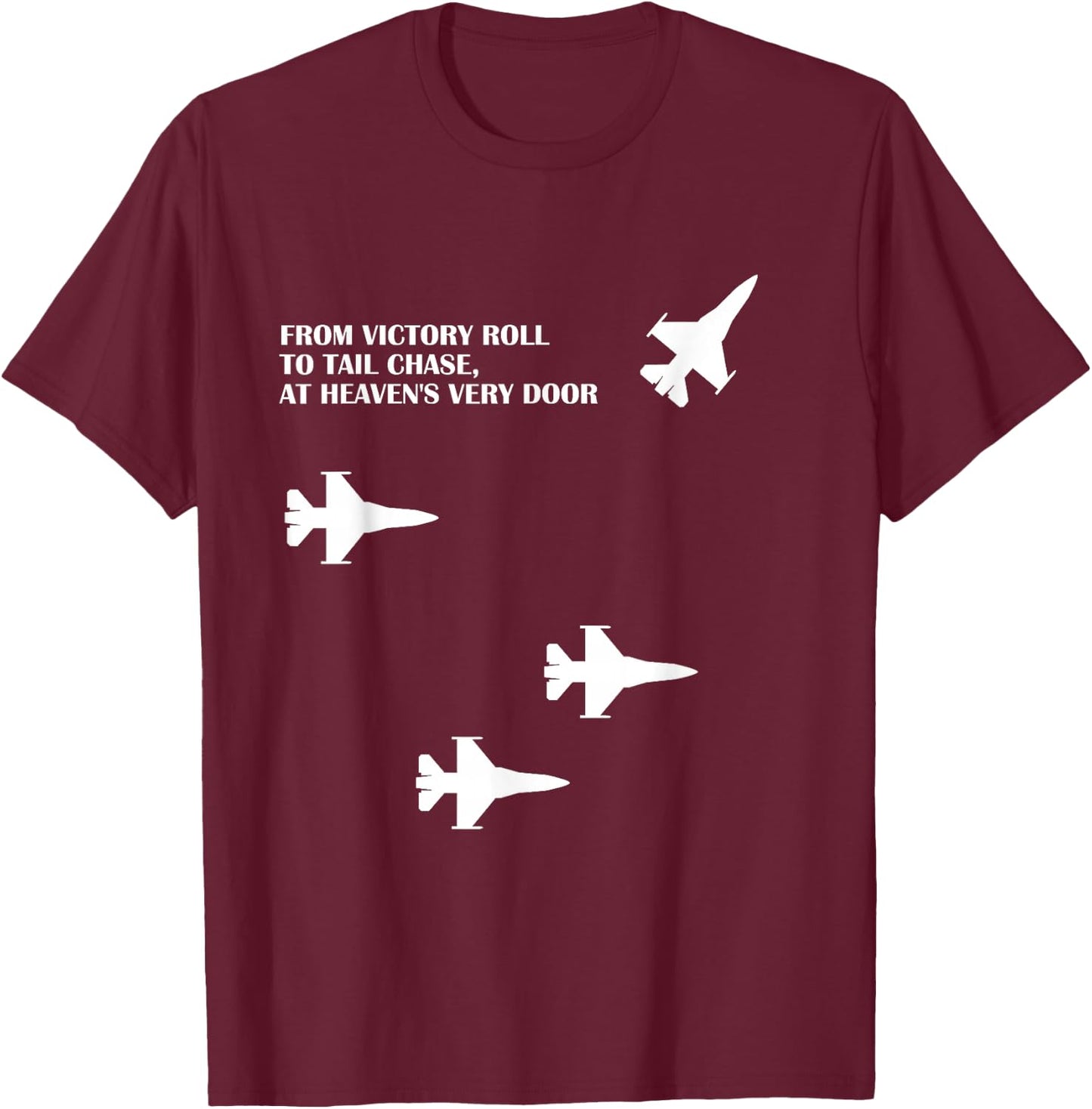 Military Missing Man Formation Design T-Shirt - T-Shirt | Maroon