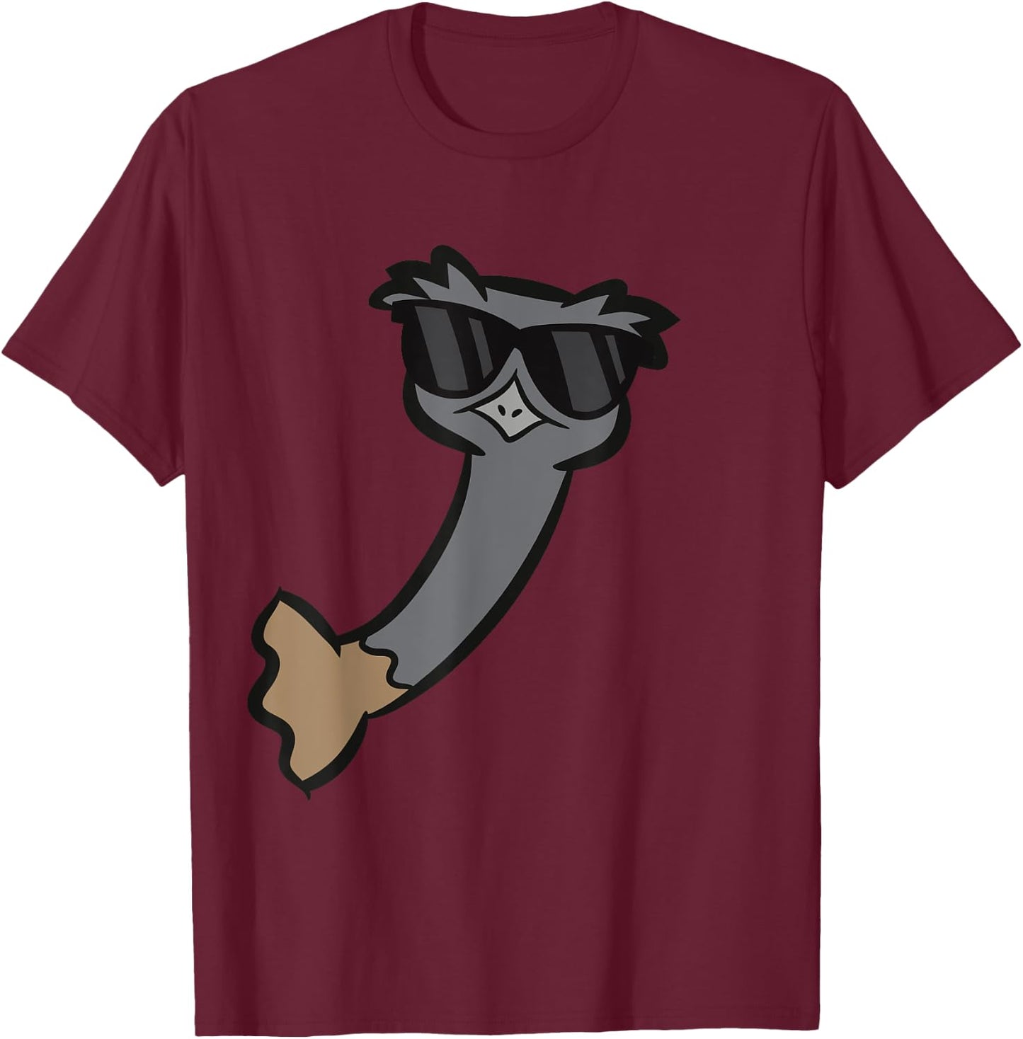 Cute Emu Bird Love Emus T-Shirt - T-Shirt | Maroon