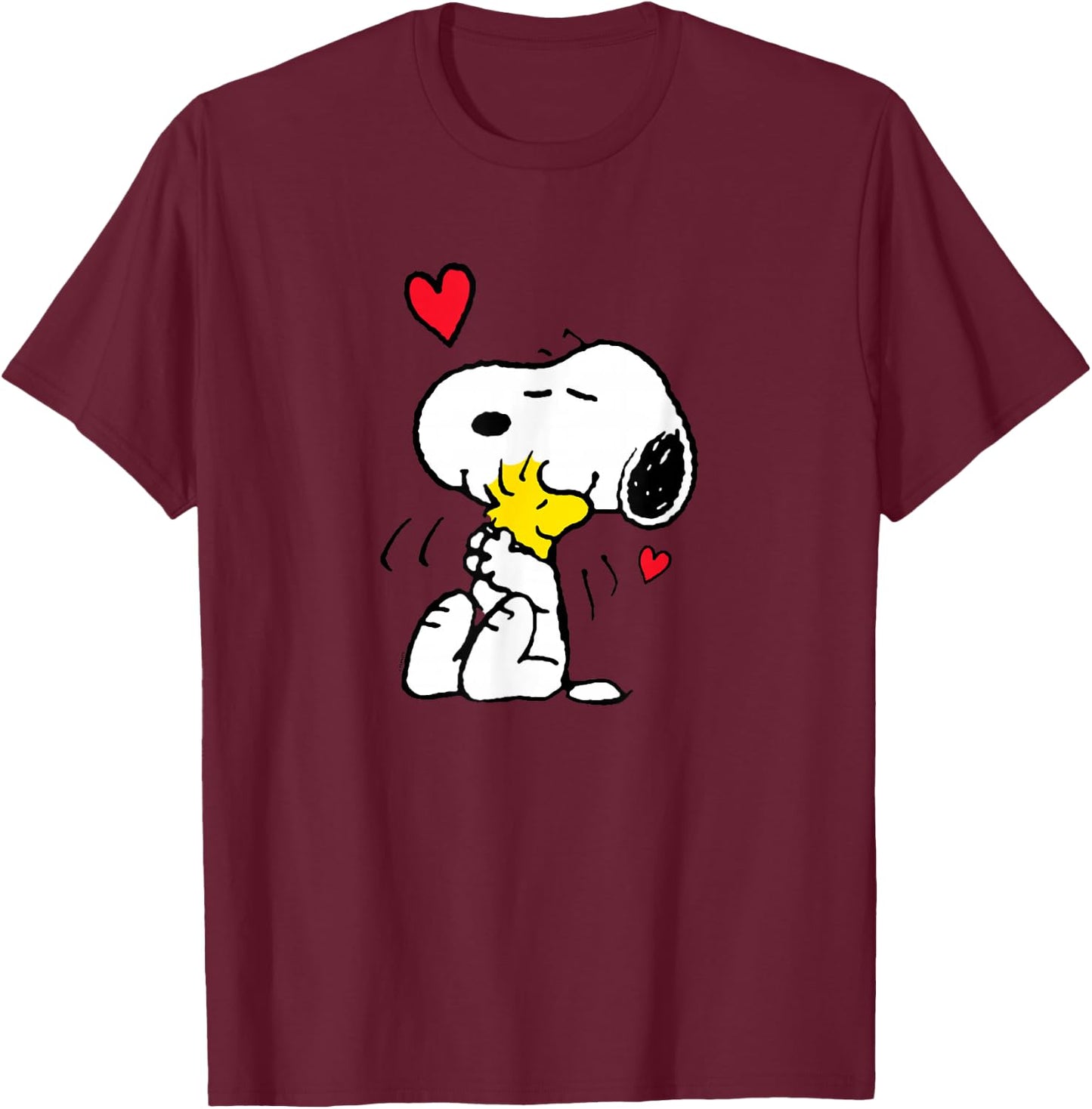 Peanuts - Snoopy Lots of Love T-Shirt - T-Shirt | Maroon