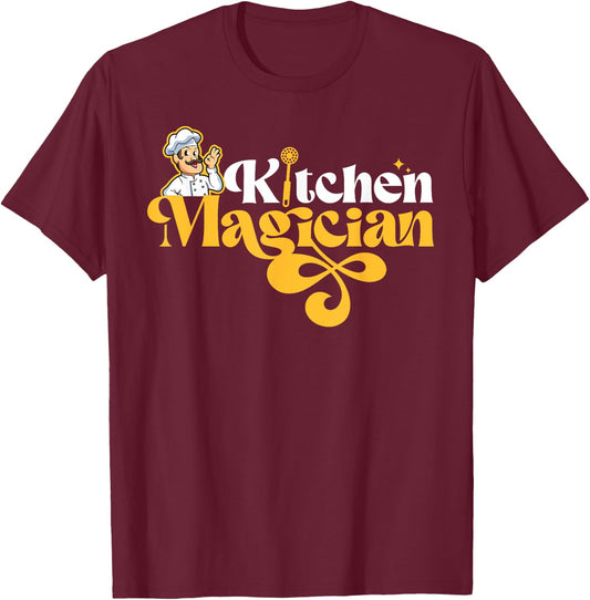 Cooking Cook Kitchen Chef Kitchen Magician T-Shirt - T-Shirt | Maroon
