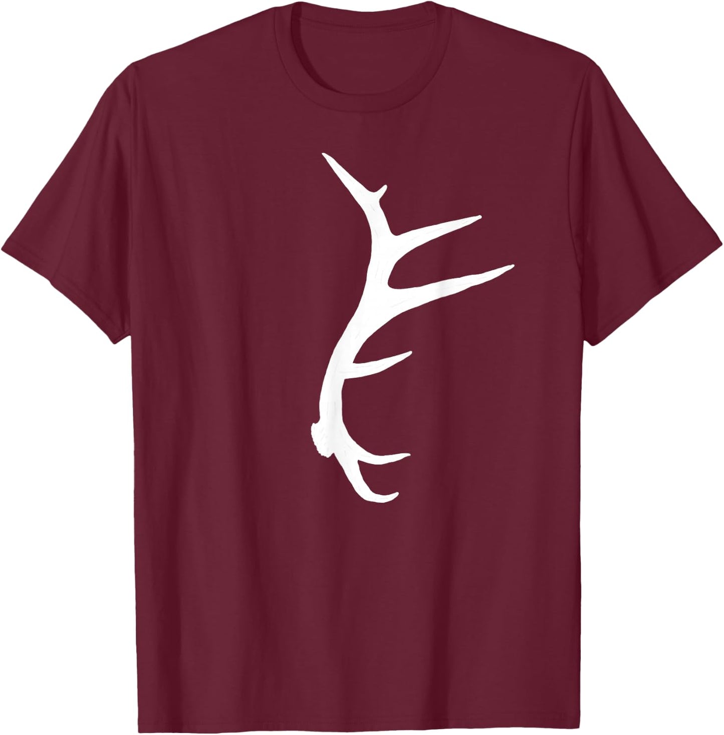 Classic Elk Shed Antler ; Horn Hunter Elk Shirt T-Shirt - T-Shirt | Maroon