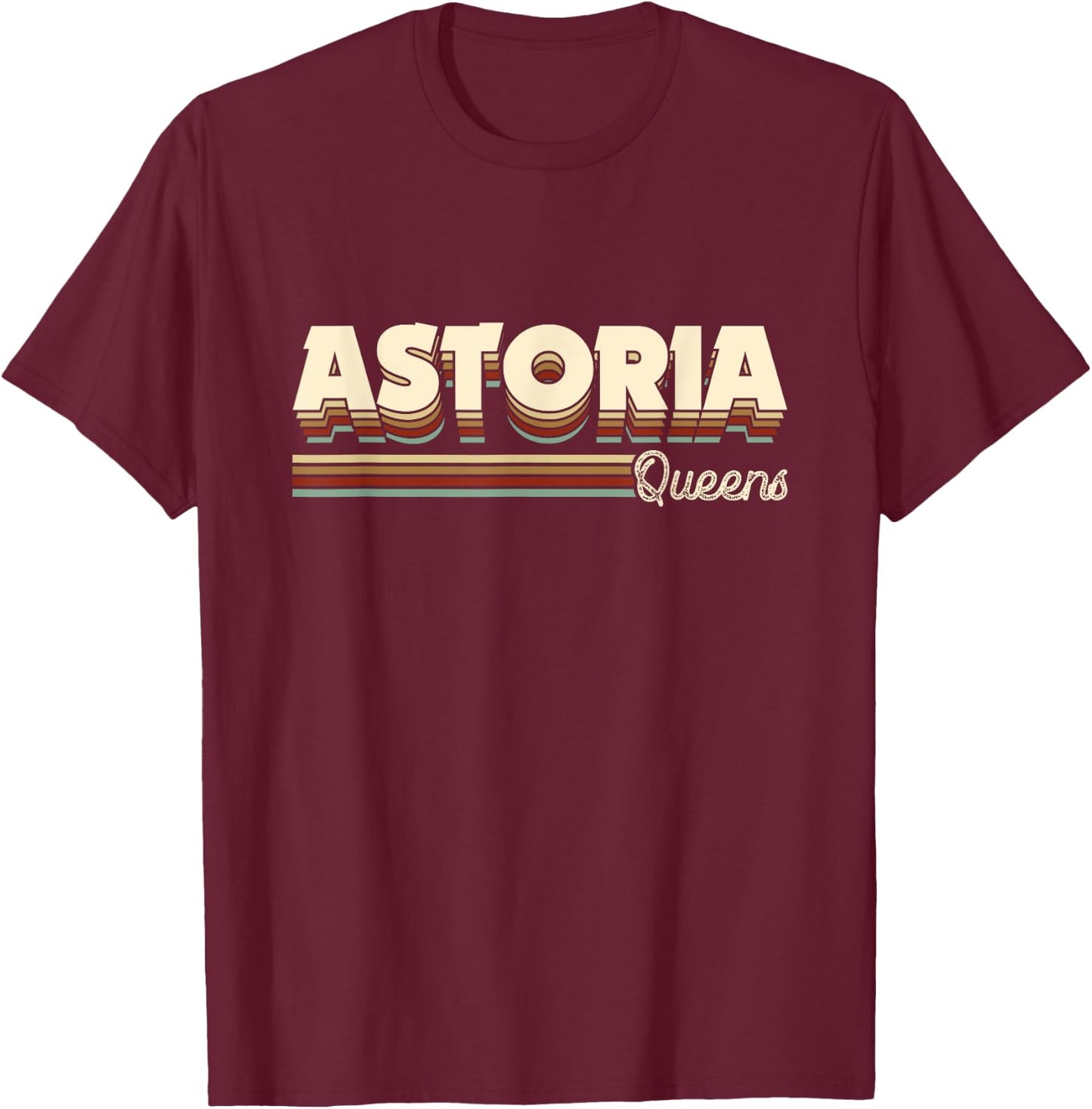 Retro Astoria Queens NY New York Gifts Men Women Kids T-Shirt - T-Shirt | Maroon
