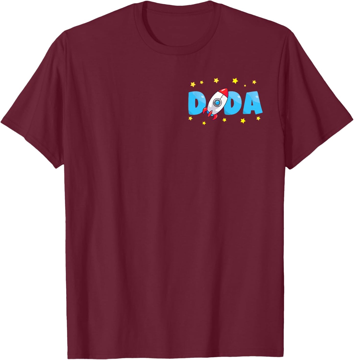 Dada of The Birthday Boy Funny Astronaut Family Matching T-Shirt - T-Shirt | Maroon