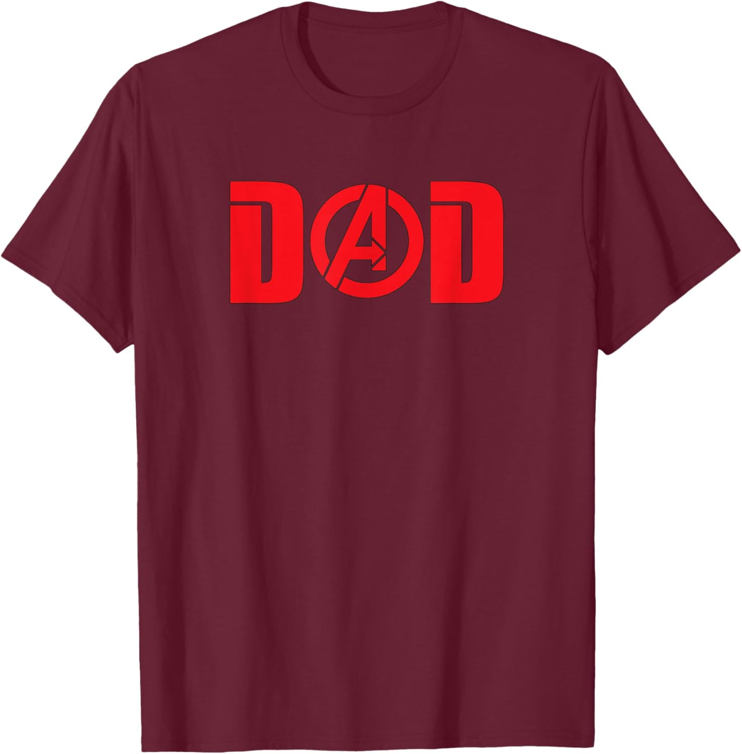 Marvel Avengers Dad Avengers Symbol Father's Day T-Shirt - T-Shirt | Maroon