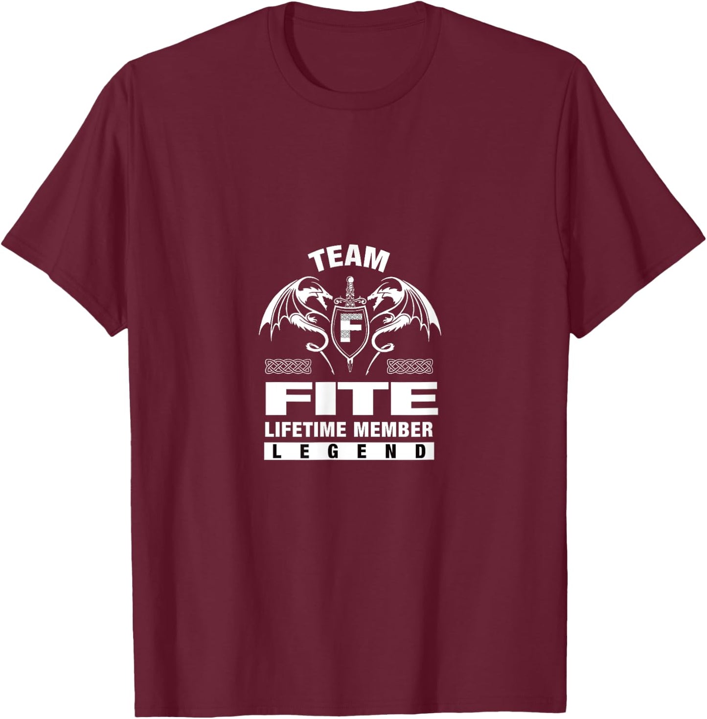 Team FITE - Lifetime Member Gifts T-Shirt - T-Shirt | Maroon