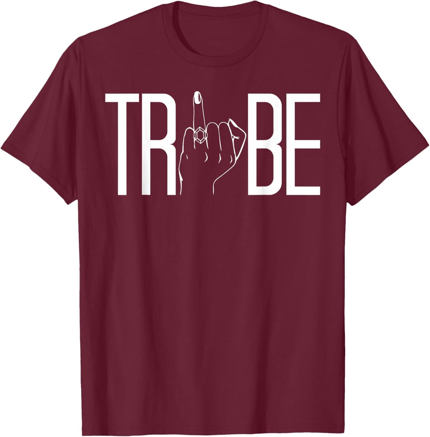 Tribe Ring Finger Wedding Bridal Bachelorette Party Matching T-Shirt - T-Shirt | Maroon