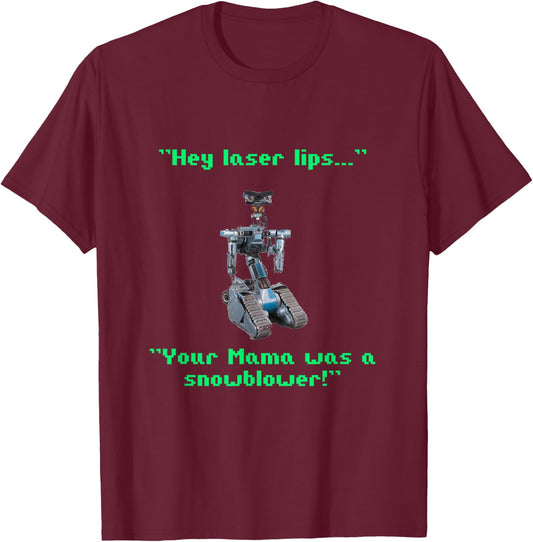 Funny 80s Sarcasm Robotics 5 Johnny Novelty T-Shirt - T-Shirt | Maroon