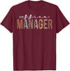 Office Manager Leopard Appreciation Funny For Work T-Shirt - T-Shirt | Maroon