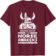 Tout Wear Minnesota: Minnesota Norse Viking - Black, Small - -Adults, Kids - Short Sleeve - - Classic Fit - Polyester 100% - Scandinavian Culture T-Shirt - T-Shirt | Maroon