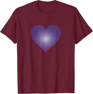 I Love You Purple Heart Valentine's Day Emoticon T Shirt T-Shirt - T-Shirt | Maroon