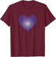 I Love You Purple Heart Valentine's Day Emoticon T Shirt T-Shirt - T-Shirt | Maroon