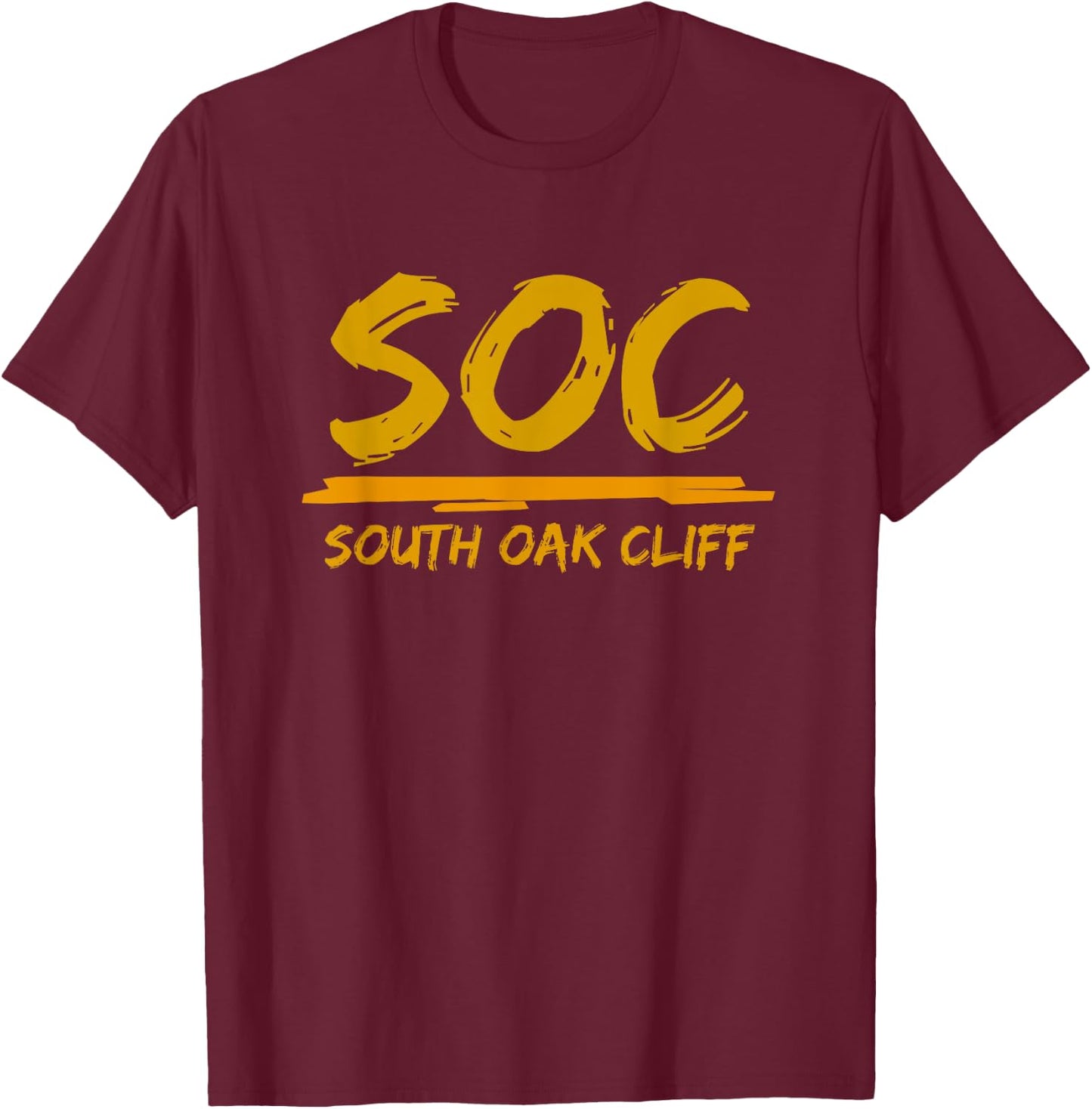 South Oak Cliff SOC Style T-Shirt - T-Shirt | Maroon