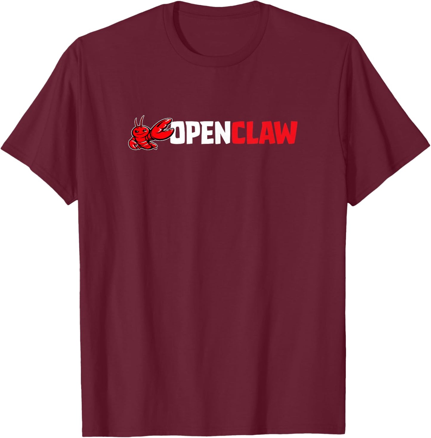 OpenClaw - Autonomous AI Agent and Personal Assistant T-Shirt - T-Shirt | Maroon