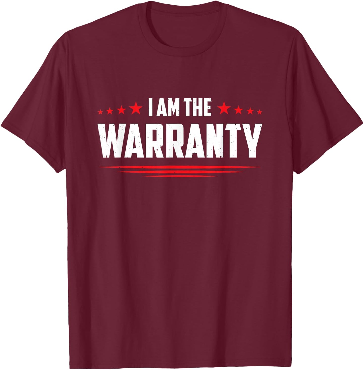 Car Mechanic Repair Vehicles Handyman I Am The Warranty , Small, Black T-Shirt - T-Shirt | Maroon