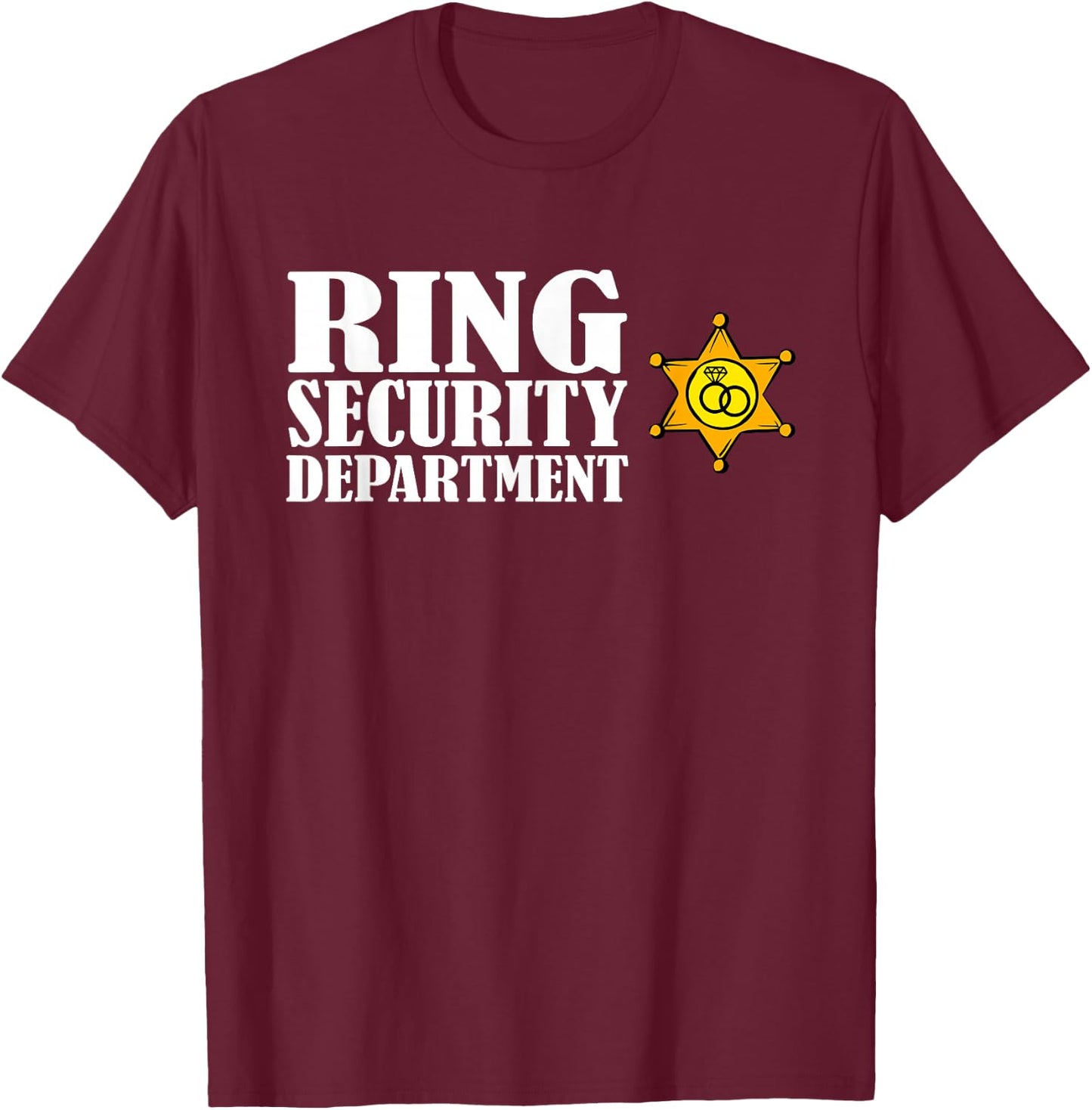 Ring Security Department Shirt for Bearer Wedding Boys Party T-Shirt - T-Shirt | Maroon