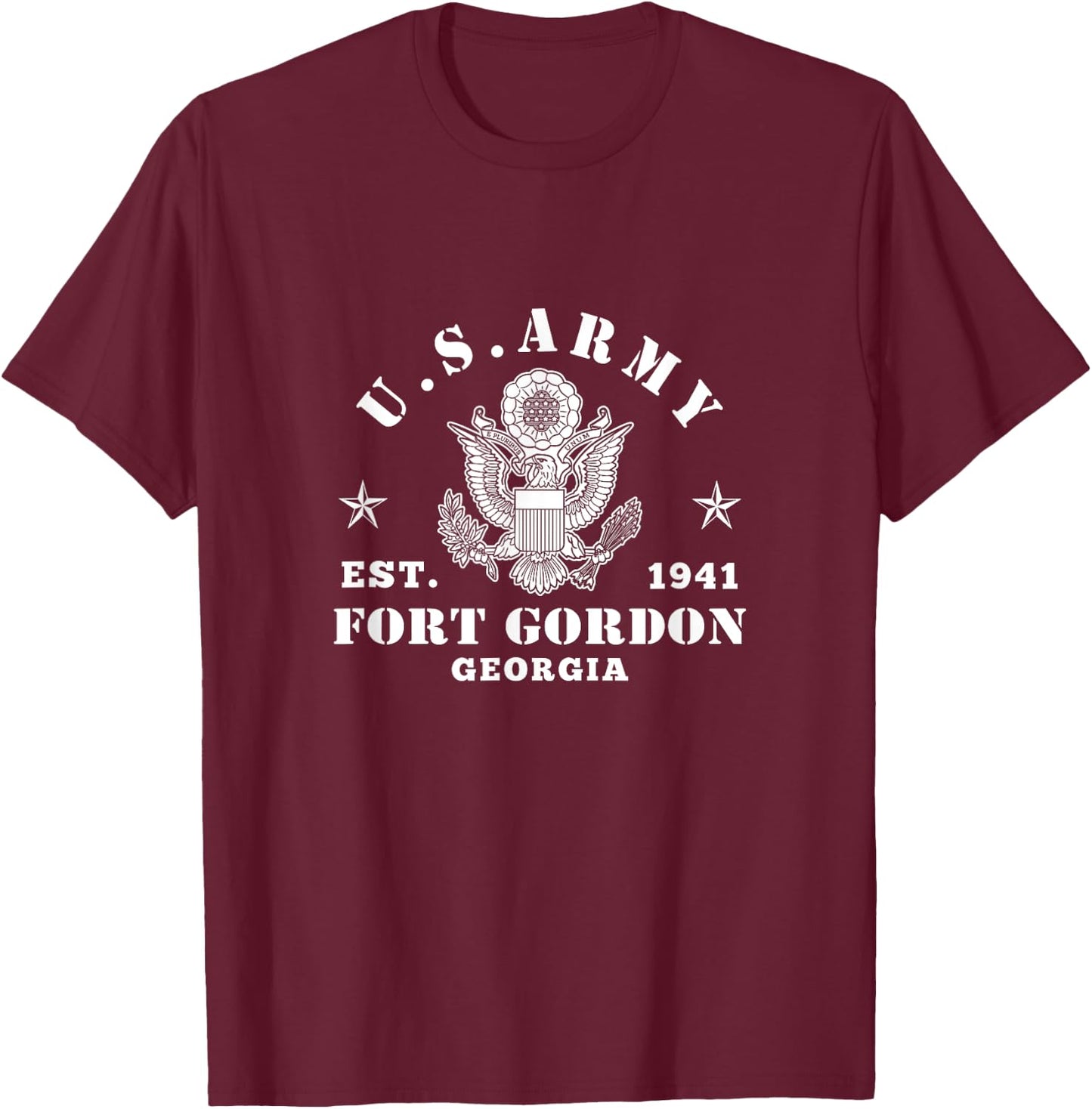 Fort Gordon Georgia US Army Base T-Shirt - T-Shirt | Maroon