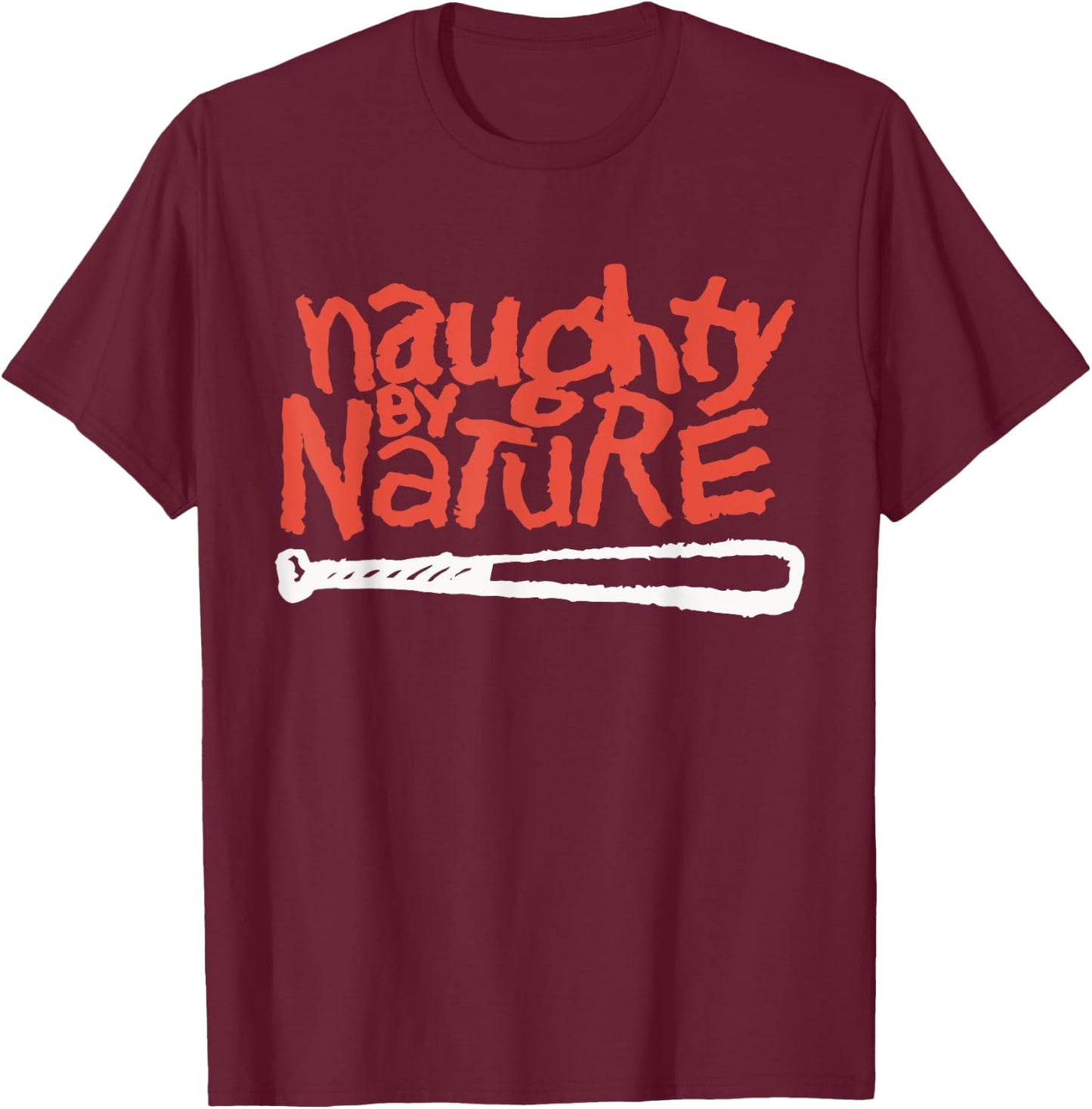 Naughty By Nature – Logo in Red T-Shirt - T-Shirt | Maroon