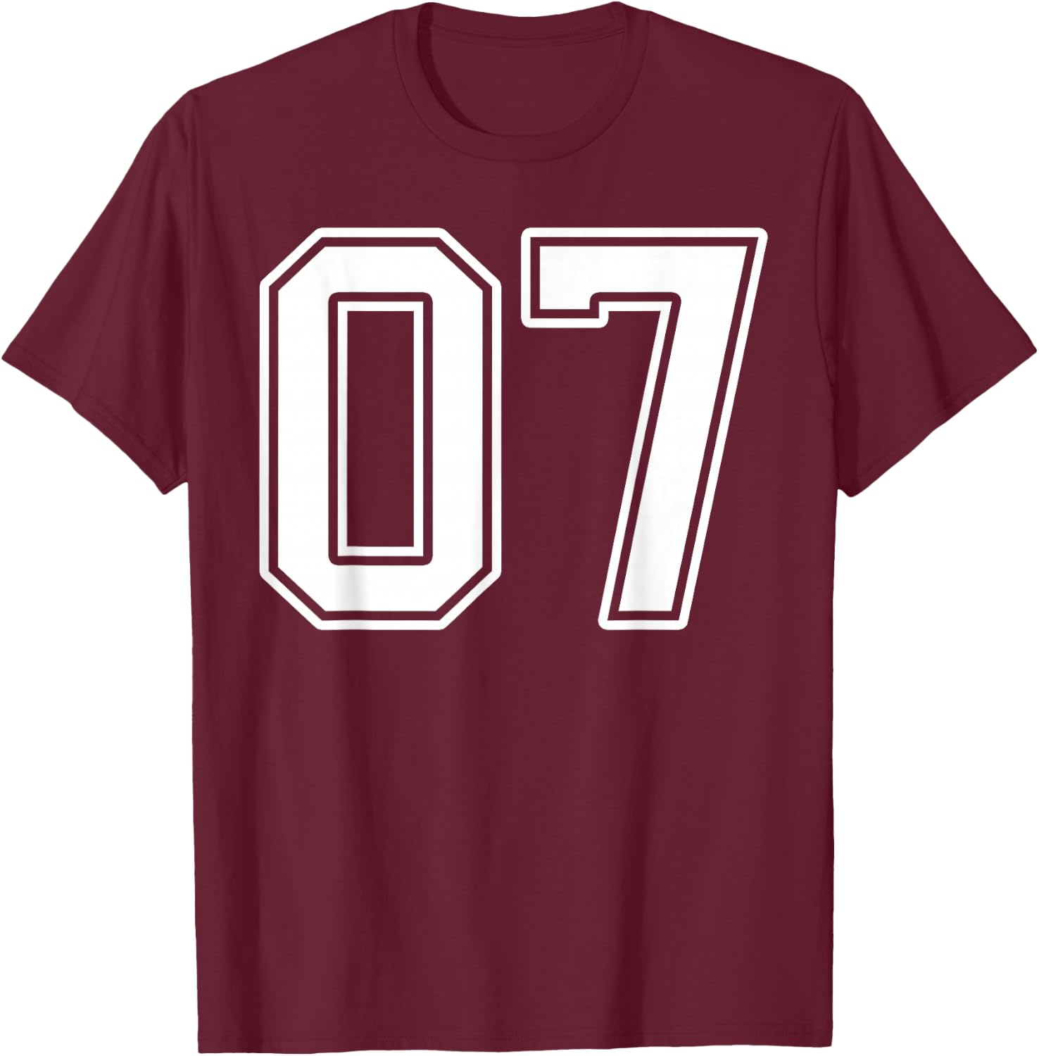 Number 7 Fan Player Jersey Style #07 Men Women Kids T-Shirt - T-Shirt | Maroon
