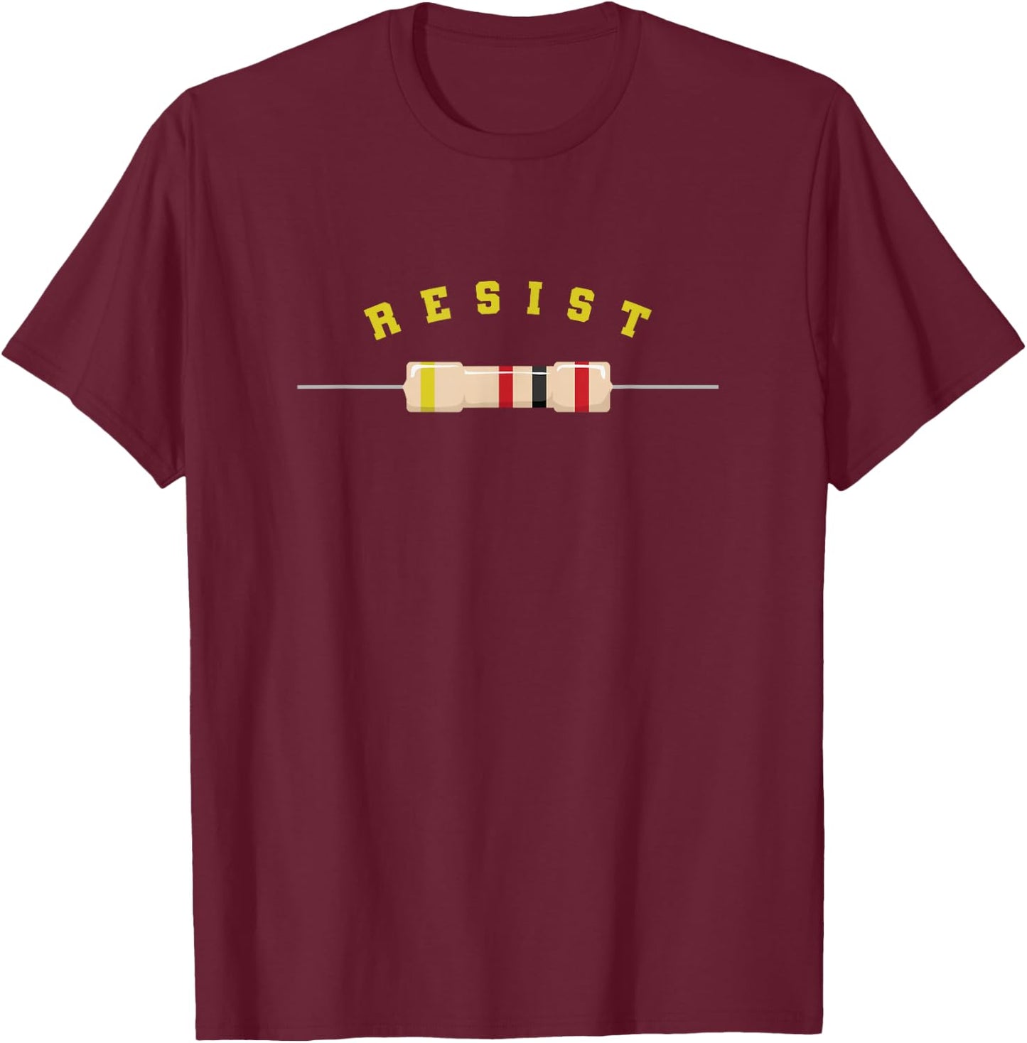Resist Electronic Component Electronics T-Shirt - T-Shirt | Maroon