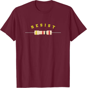 Resist Electronic Component Electronics T-Shirt - T-Shirt | Maroon