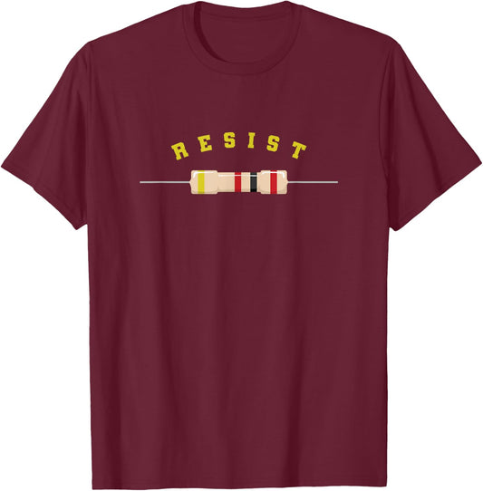 Resist Electronic Component Electronics T-Shirt - T-Shirt | Maroon
