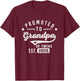Promoted To Grandpa Of Twins Est 2026 Baby Announcement Dad T-Shirt - T-Shirt | Maroon